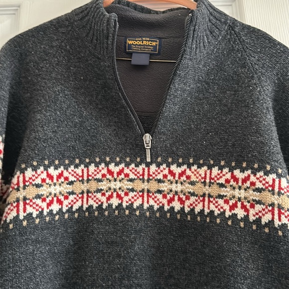 Woolrich wool sweater, three-quarter zip - Picture 2 of 3